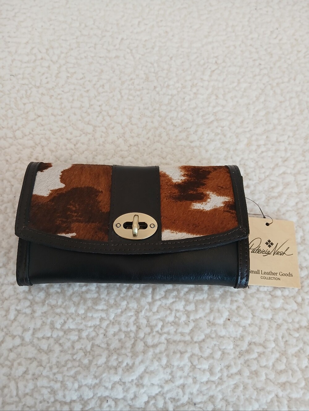 Patricia Nash Nerita Cavallino Chocolate Wallet NWT